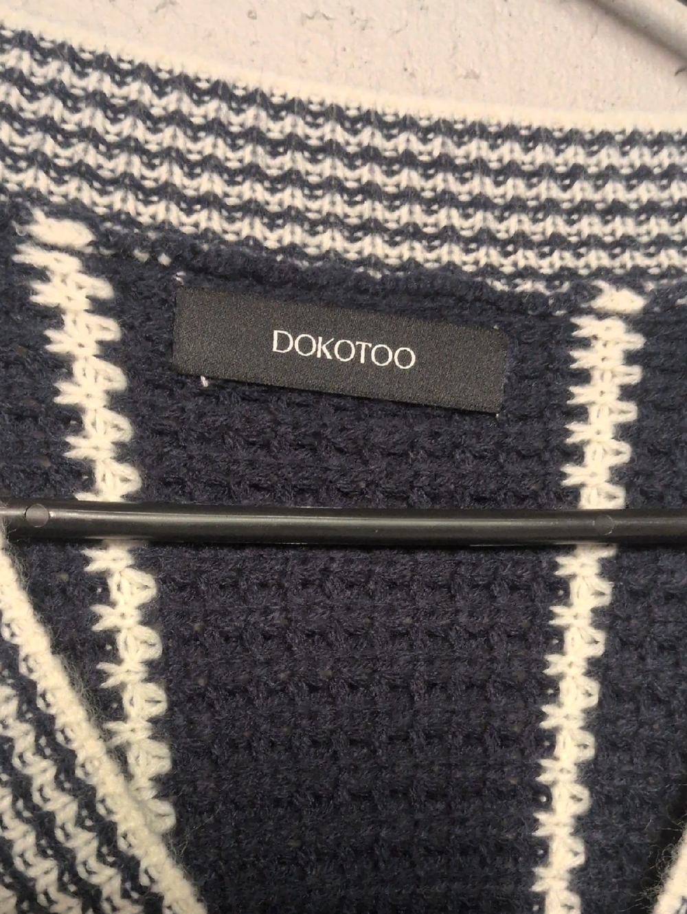 Dokotoo Women's Oversized Navy Blue Striped Sweater, Size 2XL, NWOT, Nautical - Picture 3 of 7